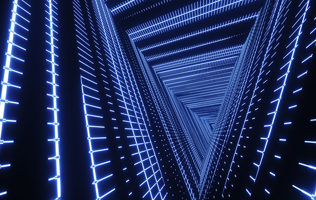 トライアングルを象徴する現代建築の画像