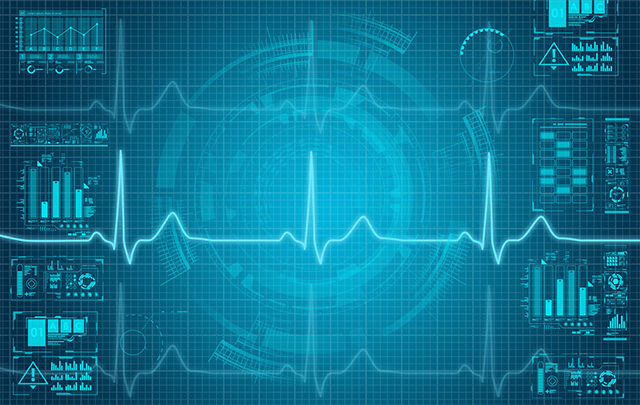 リズムを刻むモニター画面の画像