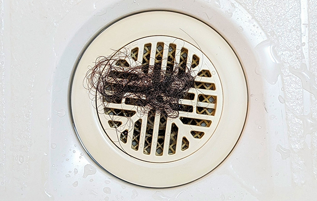 お風呂の排水溝に溜まる佐げの画像