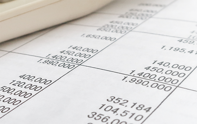 企業の収支計算表の夜いの画像