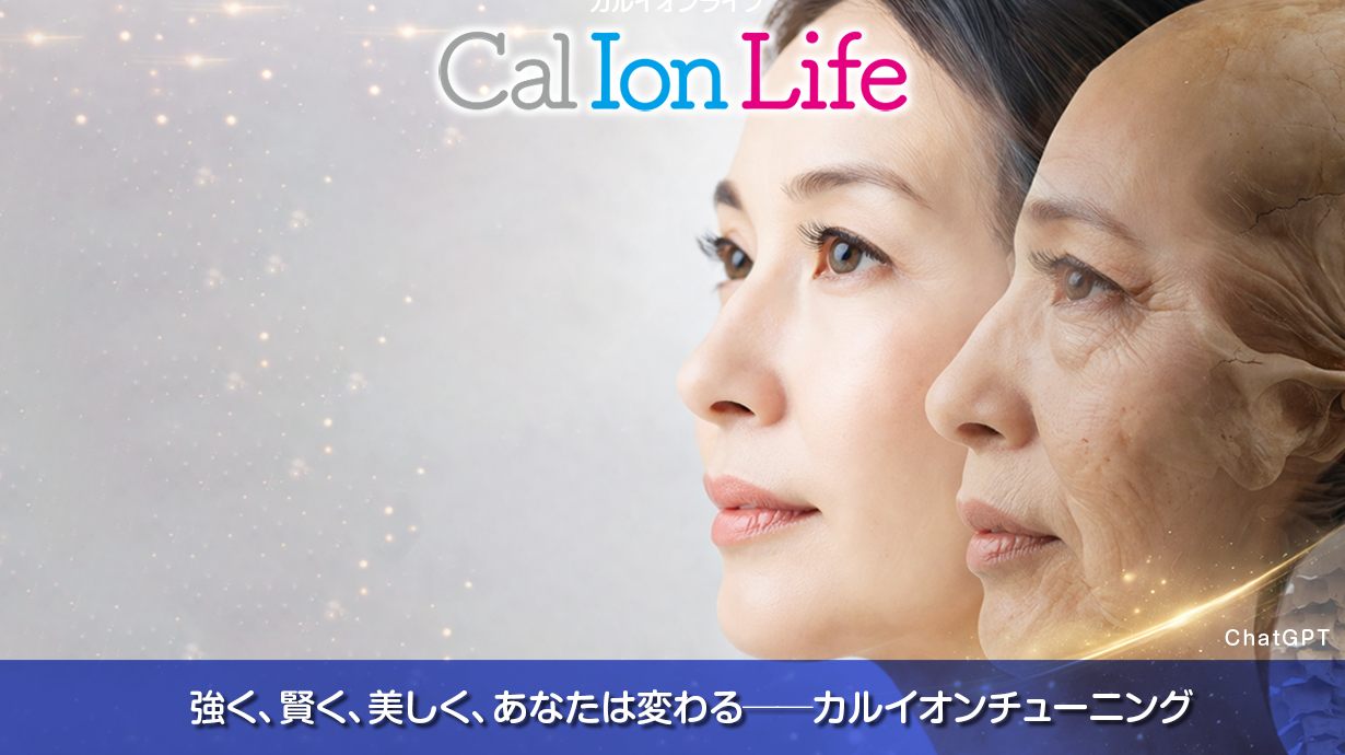 「カルイオンライフ003」のタイトル「老け顔の正体は骨?!──体内エレメントから見た「見えない老化」」のメイン画像