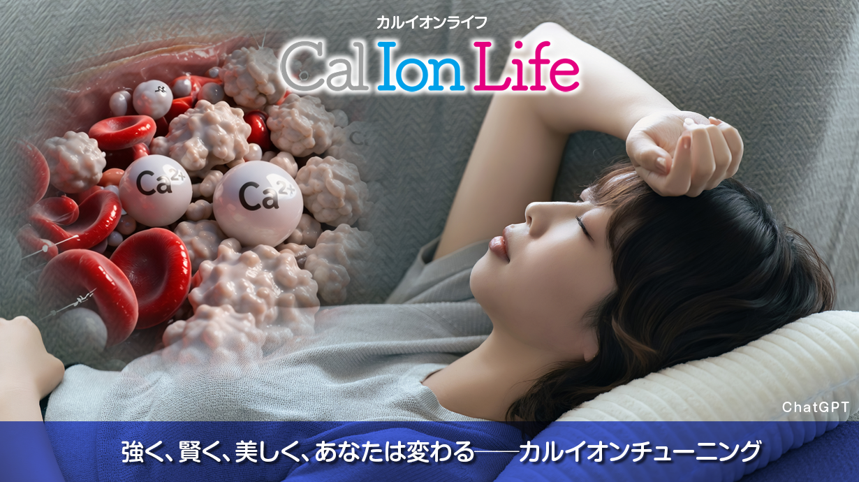 「カルイオンライフ004」のタイトル「カルシウム過剰でだるさが出る理由── 体内で起きるバランス異常!?」のメイン画像